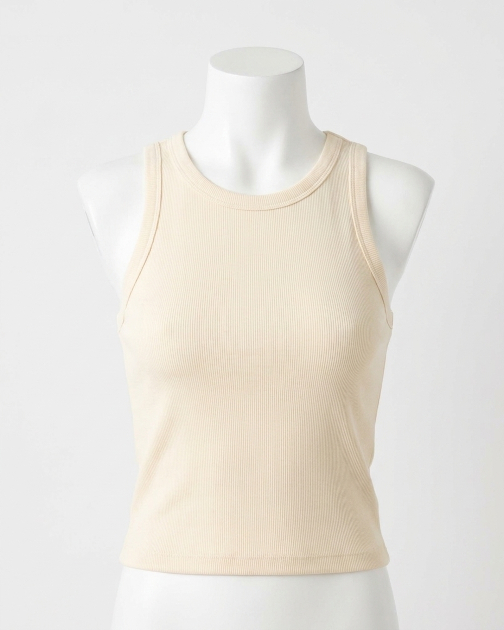 NEW KARLIE solid ribbed tank in butter yellow
